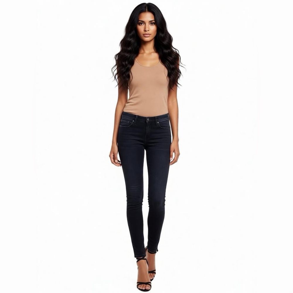 Diesel Skinzee Low Zip Black Dark Wash Skinny Jeans Ankle Zip 27